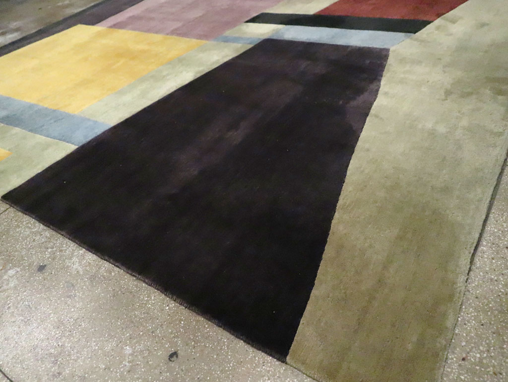 Contemporary Tibetan Art Deco Style Room Size Carpet, No.30230 - Staging