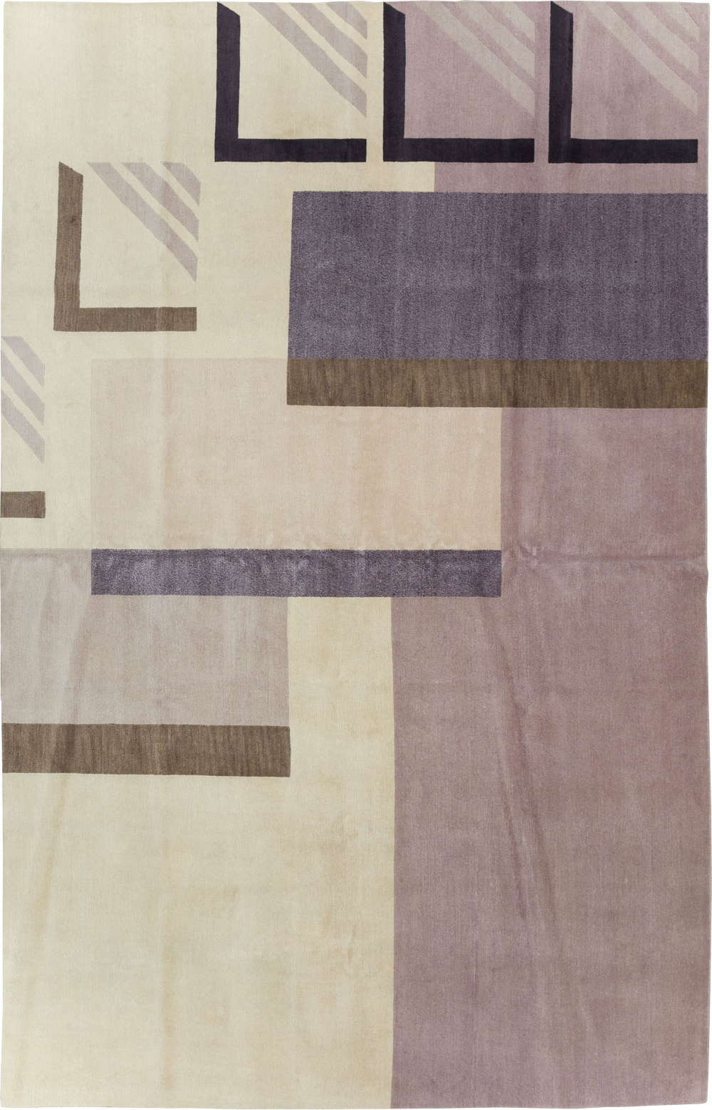 Contemporary Tibetan Art Deco Style Small Room Size Carpet, No.30242 - Staging