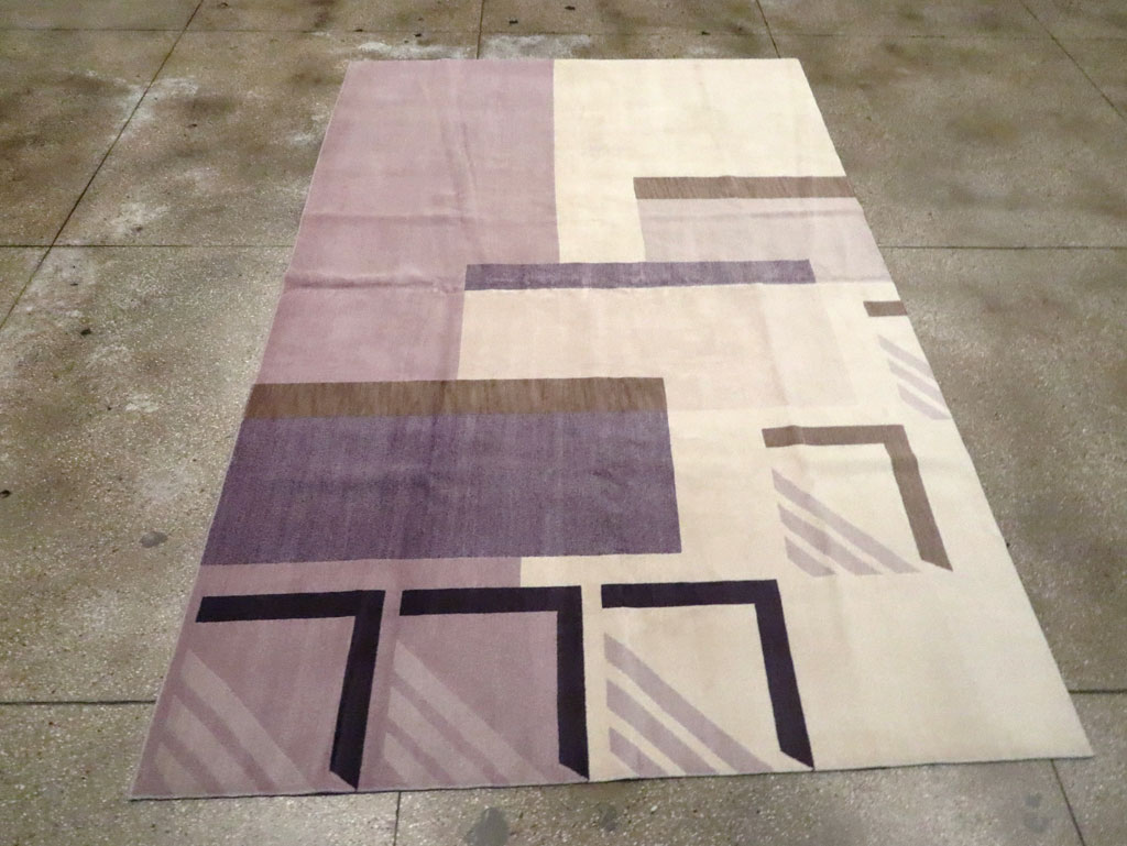 Contemporary Tibetan Art Deco Style Small Room Size Carpet, No.30242 - Staging