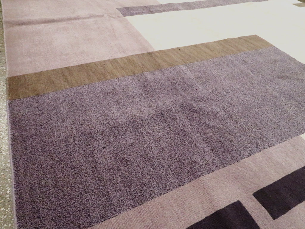 Contemporary Tibetan Art Deco Style Small Room Size Carpet, No.30242 - Staging