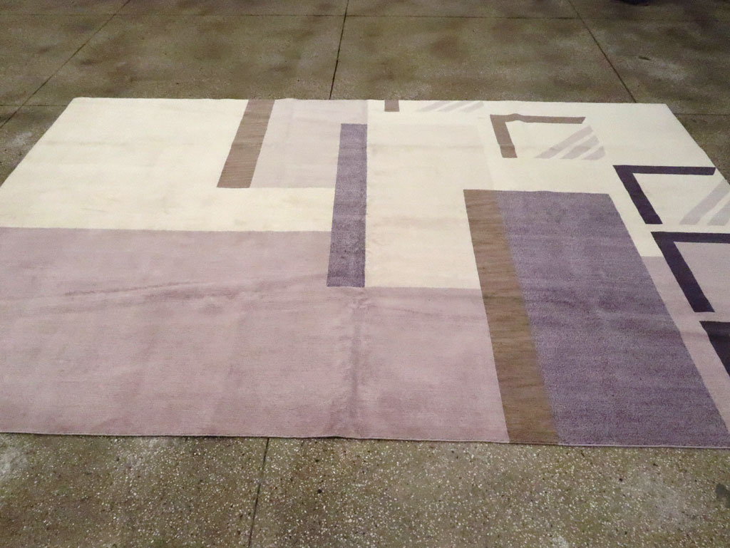 Contemporary Tibetan Art Deco Style Small Room Size Carpet, No.30242 - Staging