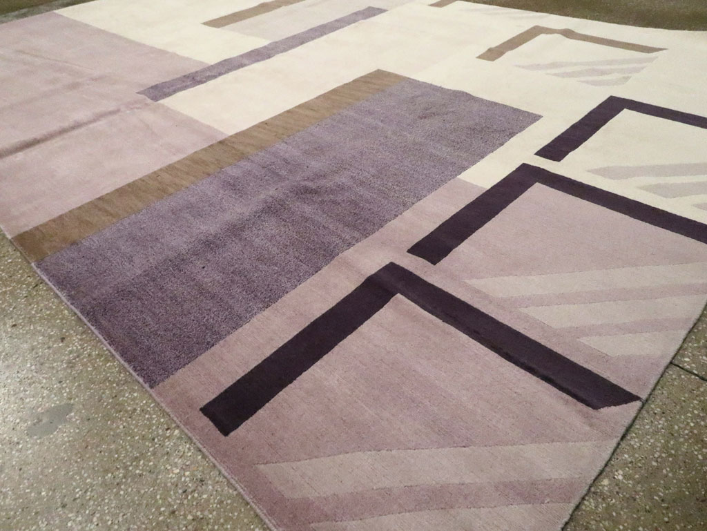 Contemporary Tibetan Art Deco Style Small Room Size Carpet, No.30242 - Staging