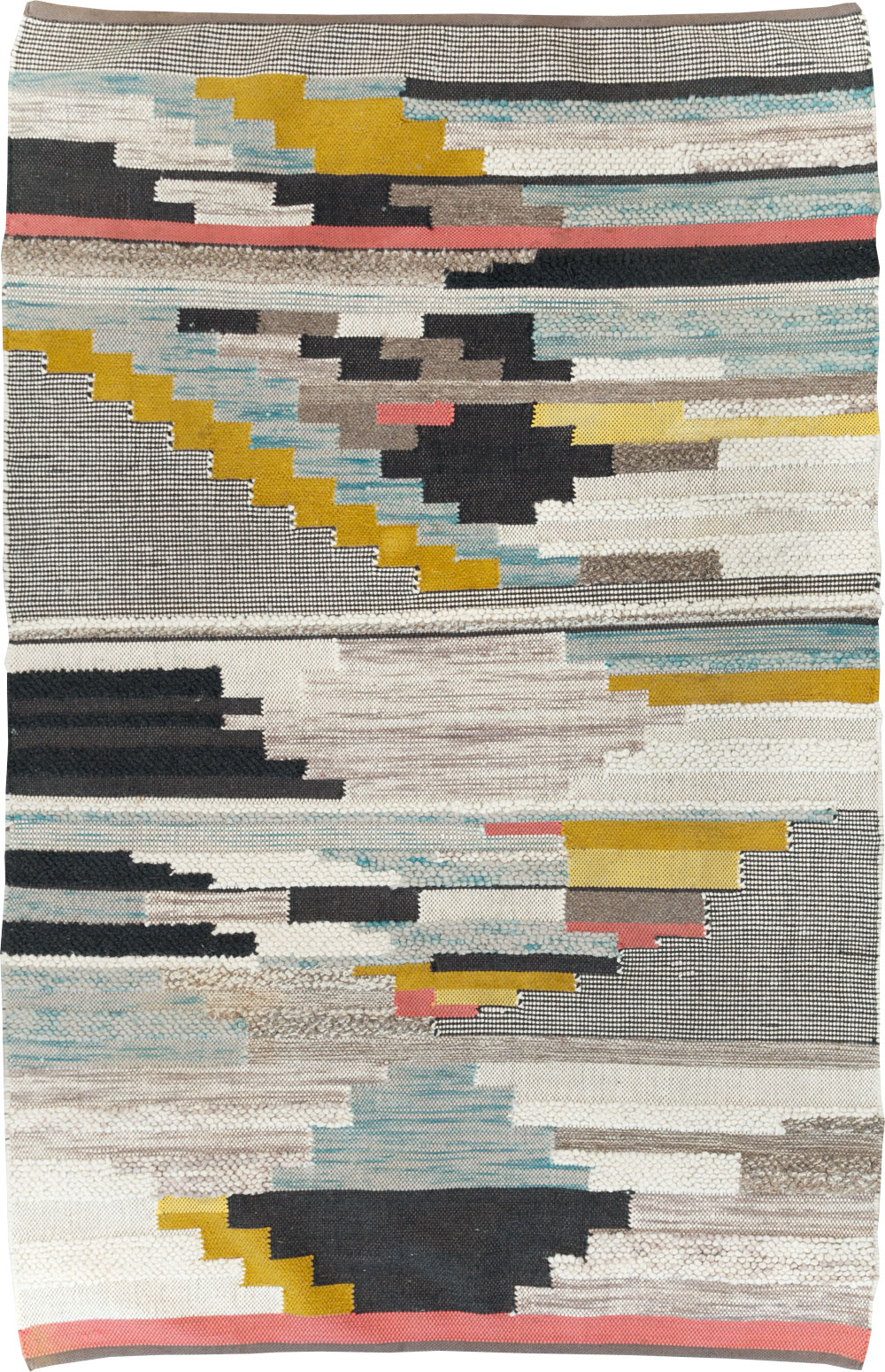 Contemporary Flatweave Kilim, No.30245 - Staging