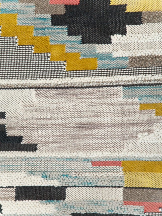 Contemporary Flatweave Kilim, No.30245 - Staging