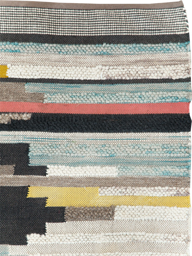 Contemporary Flatweave Kilim, No.30245 - Staging