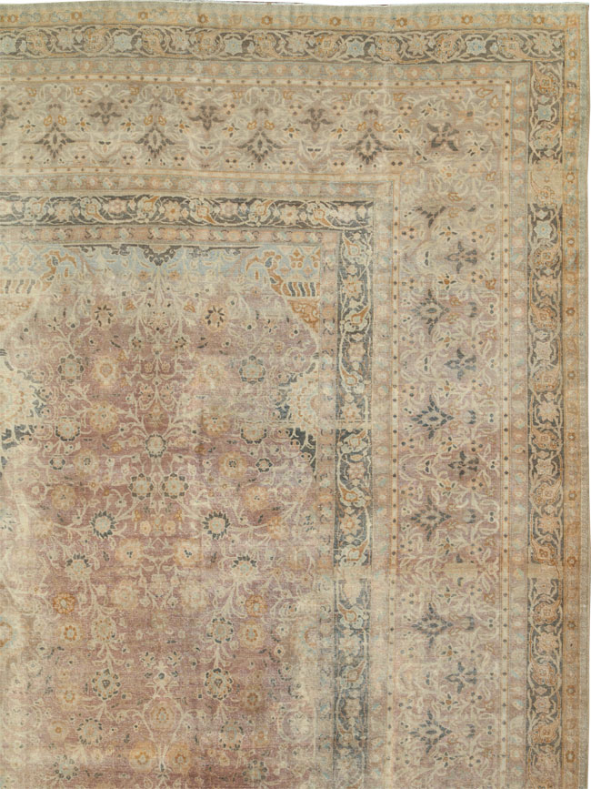 Antique Perisan Tabriz Carpet, No.30247 - Staging