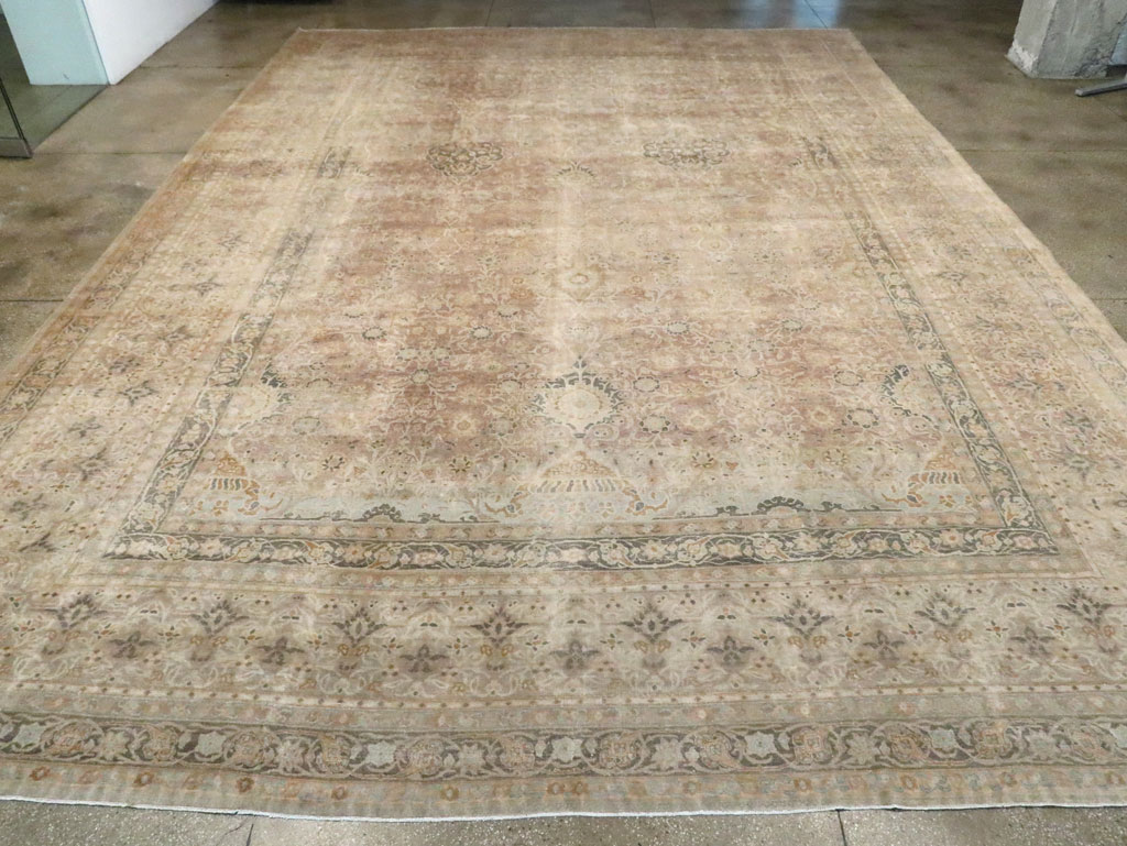 Antique Perisan Tabriz Carpet, No.30247 - Staging