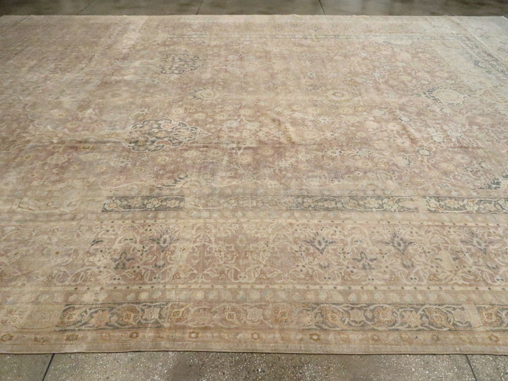 Antique Perisan Tabriz Carpet, No.30247 - Staging
