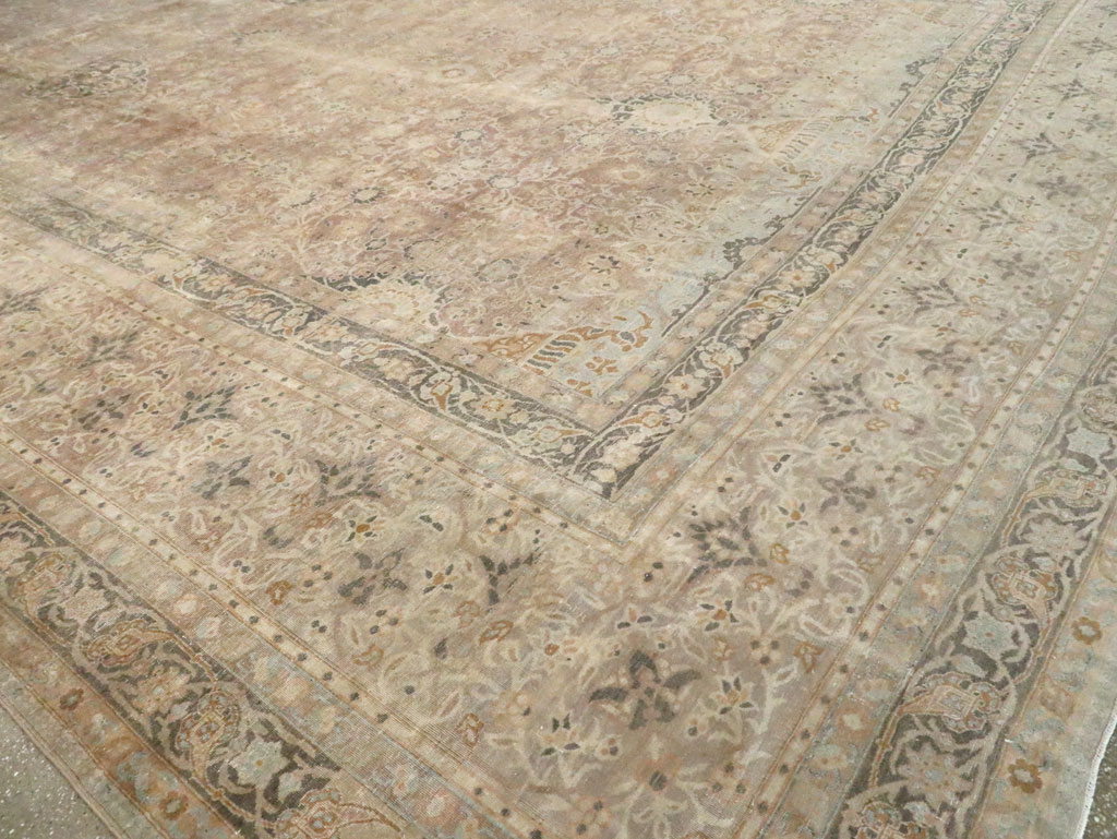 Antique Perisan Tabriz Carpet, No.30247 - Staging