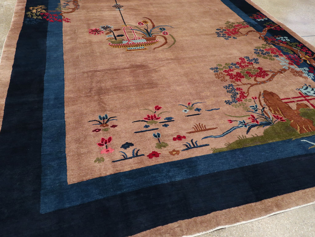 Vintage Chinese Art Deco Room Size Carpet, No.30250 - Staging