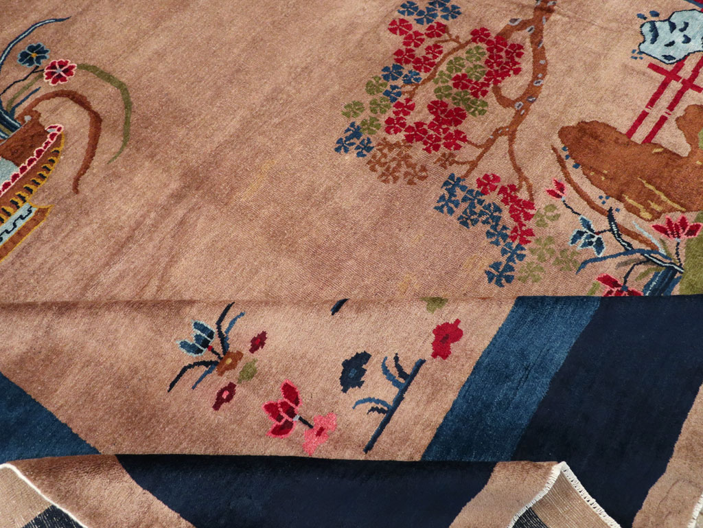 Vintage Chinese Art Deco Room Size Carpet, No.30250 - Staging