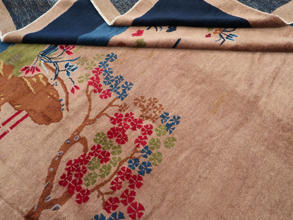 Vintage Chinese Art Deco Room Size Carpet, No.30250 - Staging