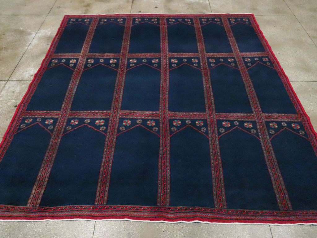 Vintage Turkish Anatolian Square Room Size Carpet, No.30259 - Staging