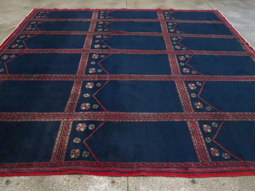 Vintage Turkish Anatolian Square Room Size Carpet, No.30259 - Staging