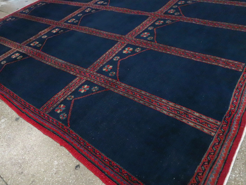 Vintage Turkish Anatolian Square Room Size Carpet, No.30259 - Staging
