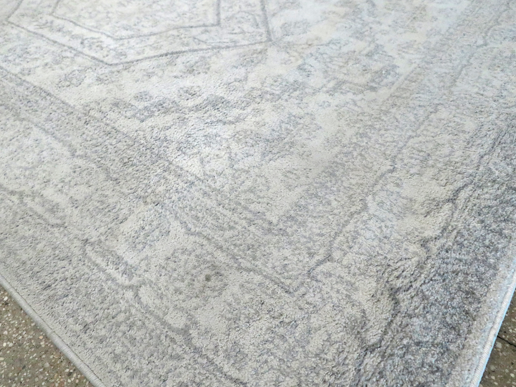 Contemporary Persian Heriz Inspired Turkish Accent Carpet, No.30260 - Staging