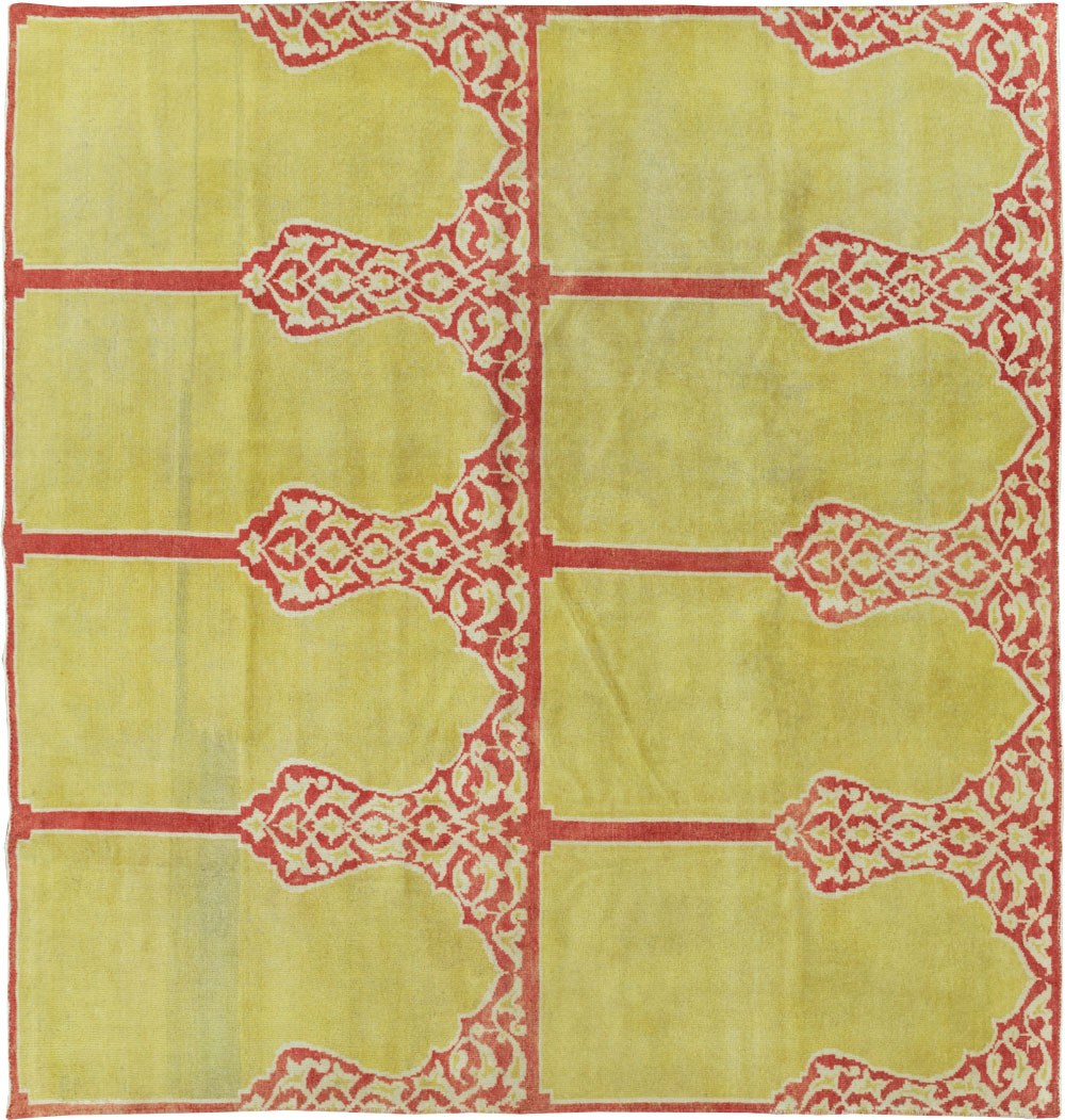 Vintage Turkish Anatolian Small Square Room Size Carpet, No.30266 - Staging