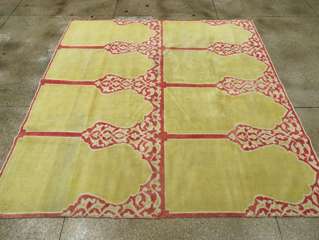 Vintage Turkish Anatolian Small Square Room Size Carpet, No.30266 - Staging