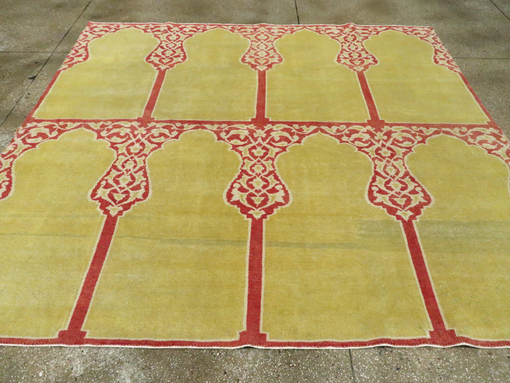 Vintage Turkish Anatolian Small Square Room Size Carpet, No.30266 - Staging