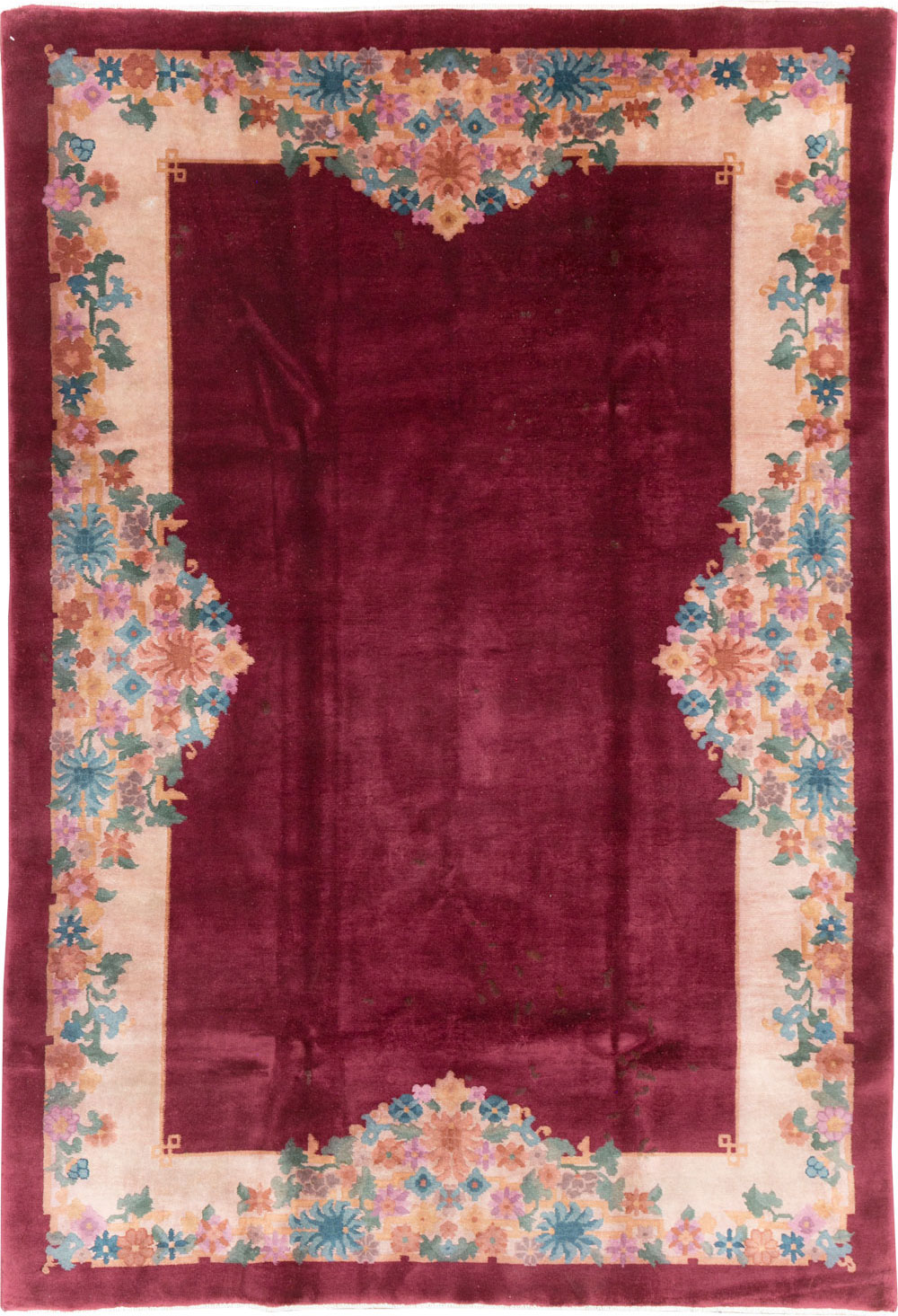 Vintage Chinese Art Deco Accent Rug, No.30267 - Staging