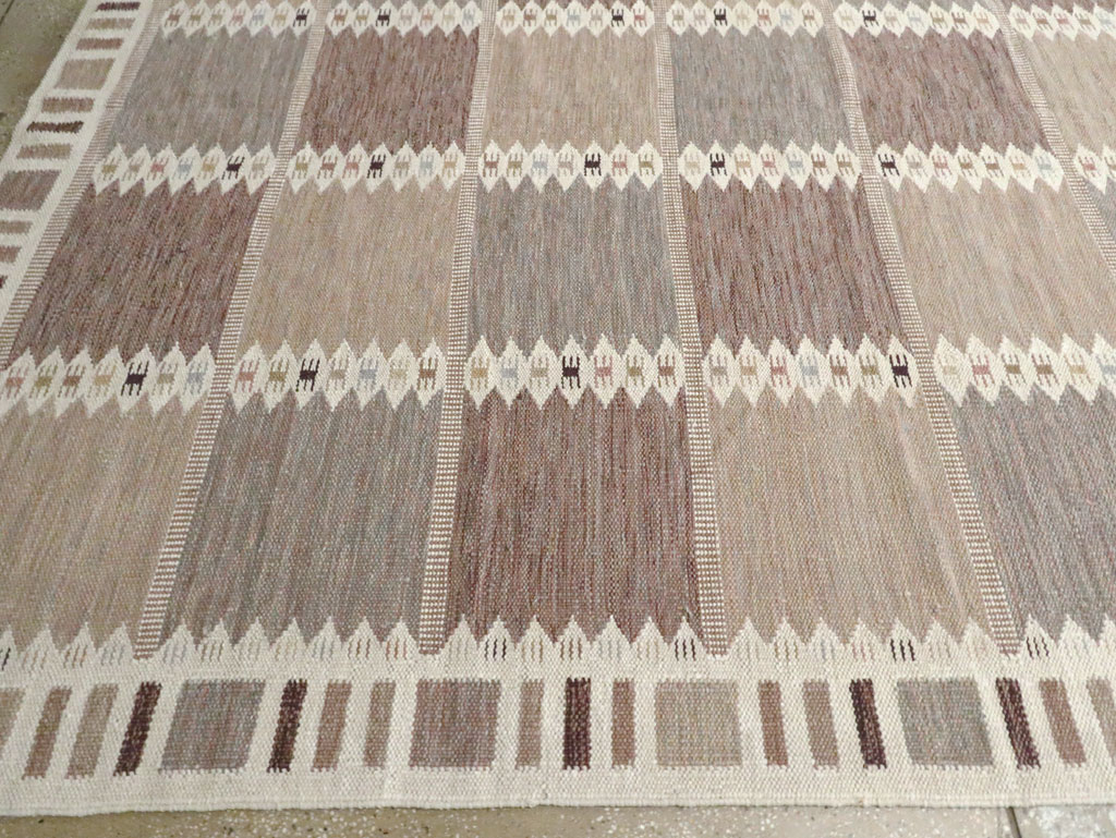 Modern Turkish Flatweave Kilim Oversize Carpet , No.30277 - Staging