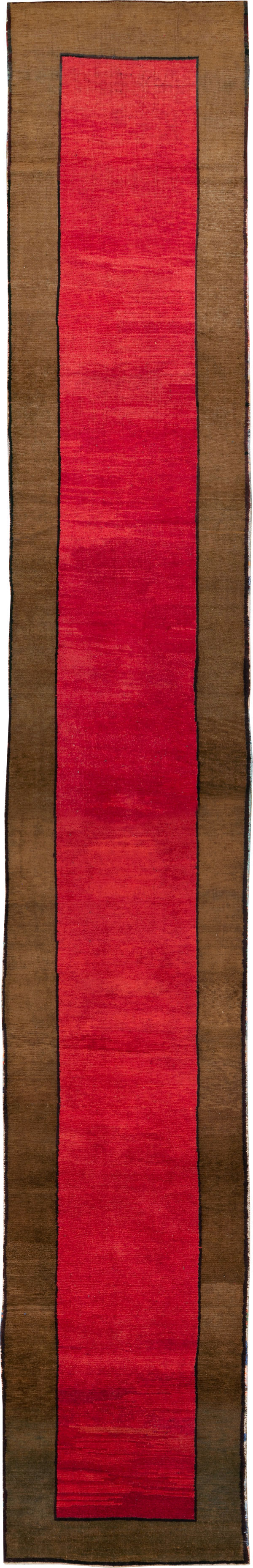 Vintage Turkish Anatolian Wide Gallery Runner, No.30286 - Staging