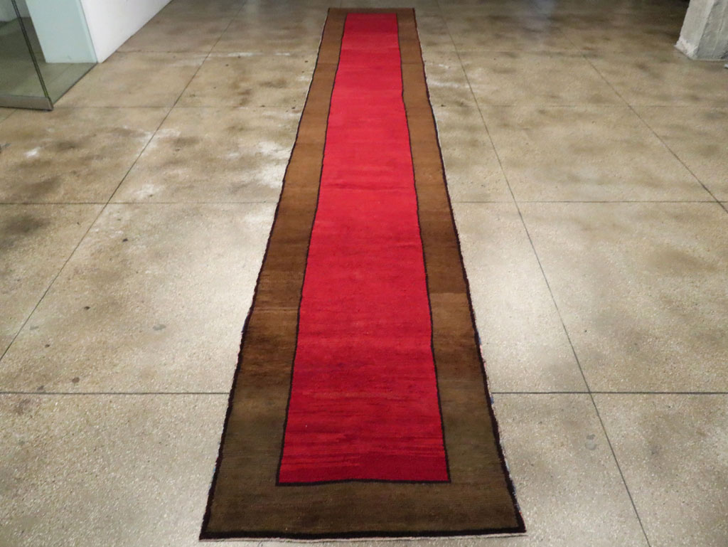 Vintage Turkish Anatolian Wide Gallery Runner, No.30286 - Staging