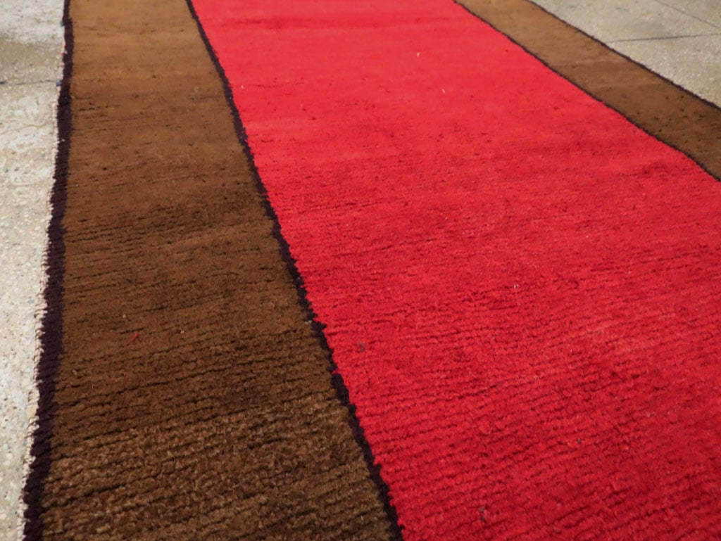 Vintage Turkish Anatolian Wide Gallery Runner, No.30286 - Staging