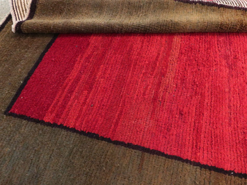 Vintage Turkish Anatolian Wide Gallery Runner, No.30286 - Staging