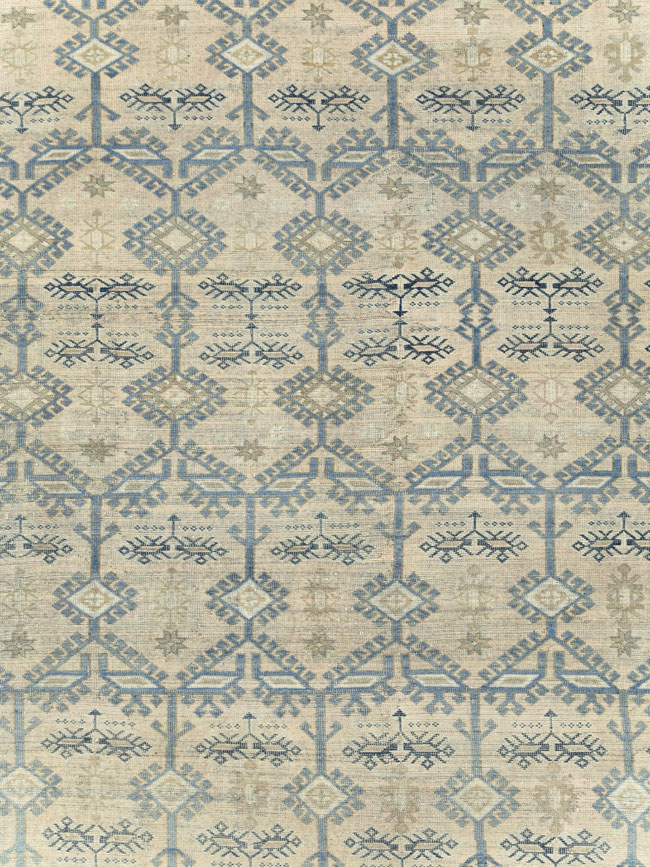 Antique Turkish Oushak Large Carpet, No.30289 - Staging