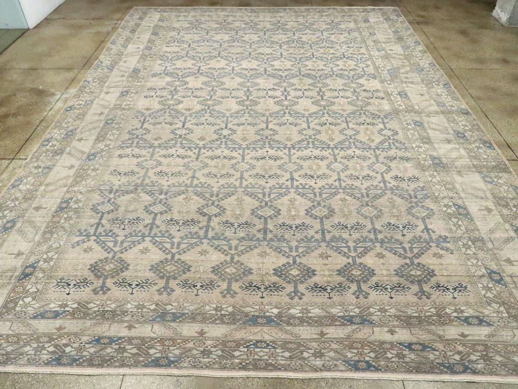Antique Turkish Oushak Large Carpet, No.30289 - Staging