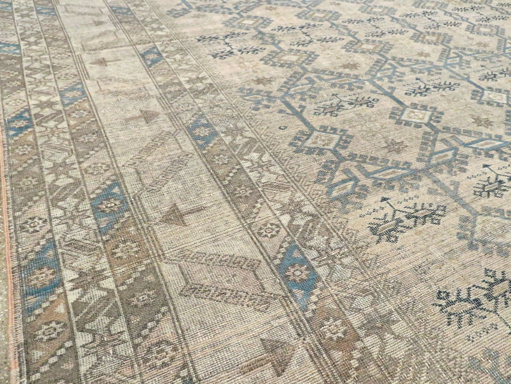 Antique Turkish Oushak Large Carpet, No.30289 - Staging