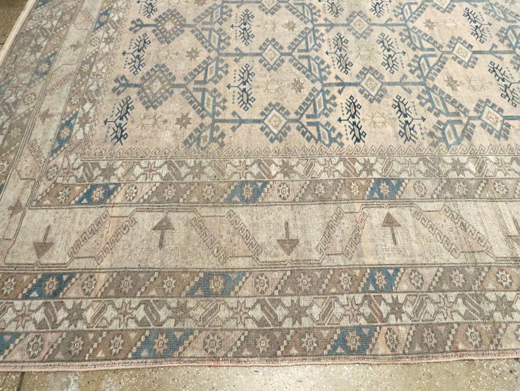 Antique Turkish Oushak Large Carpet, No.30289 - Staging