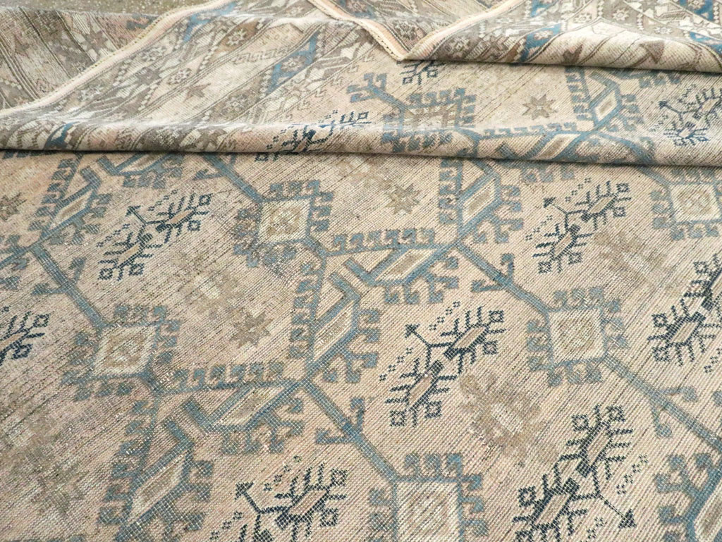 Antique Turkish Oushak Large Carpet, No.30289 - Staging