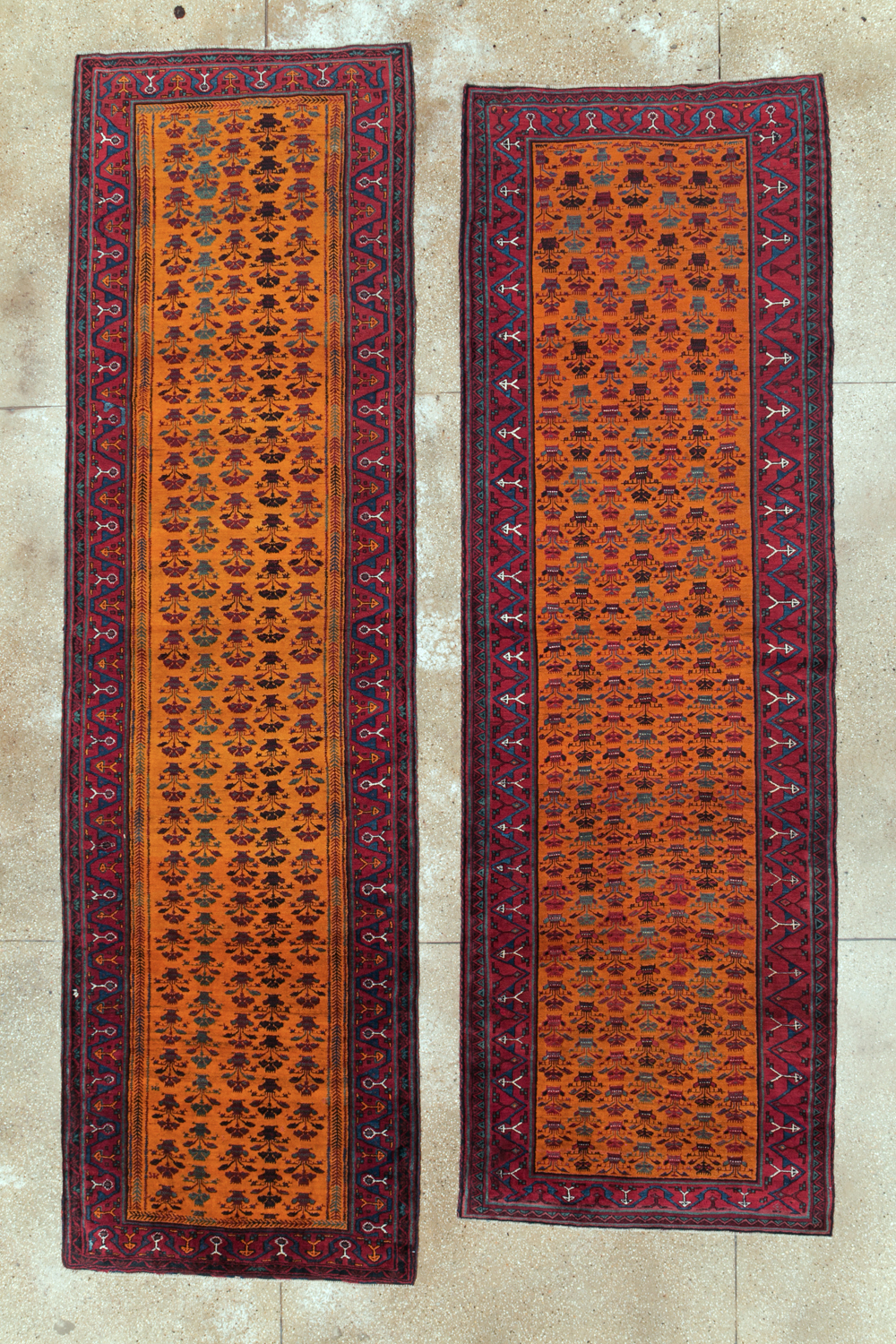 Vintage Northwest Persian Runner (Pair: 1 of 2), No.30291 - Staging