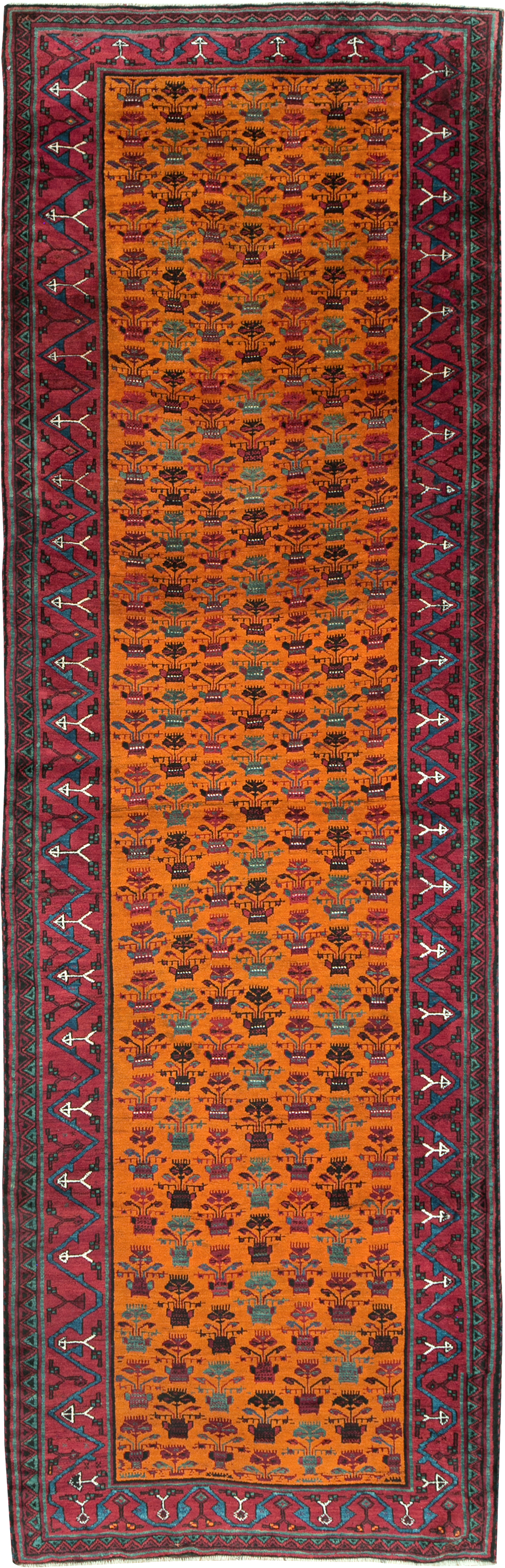 Vintage Northwest Persian Runner (Pair: 2 of 2), No.30292 - Staging