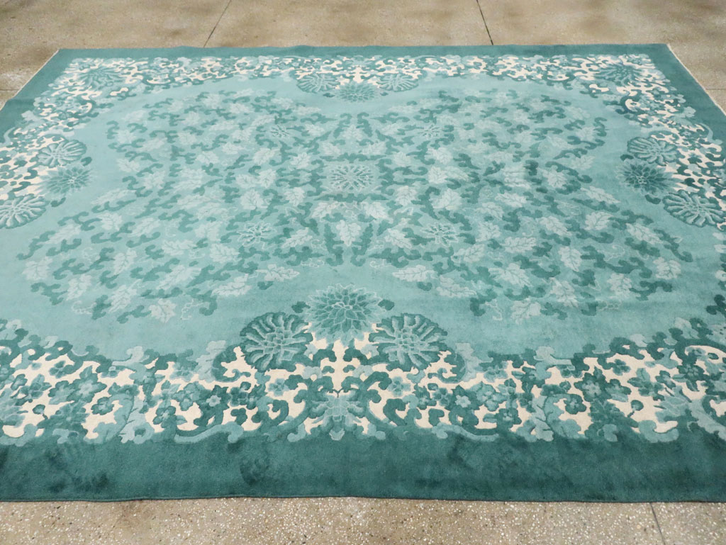 Mid-20th Century Chinese Art Deco Room Size Carpet, No.30293 - Staging