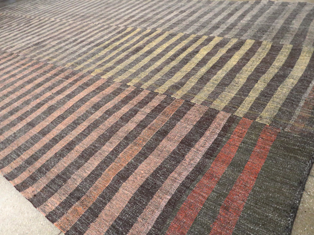 Mid-20th Century Oversize Turkish Flatweave Kilim, No.30296 - Staging