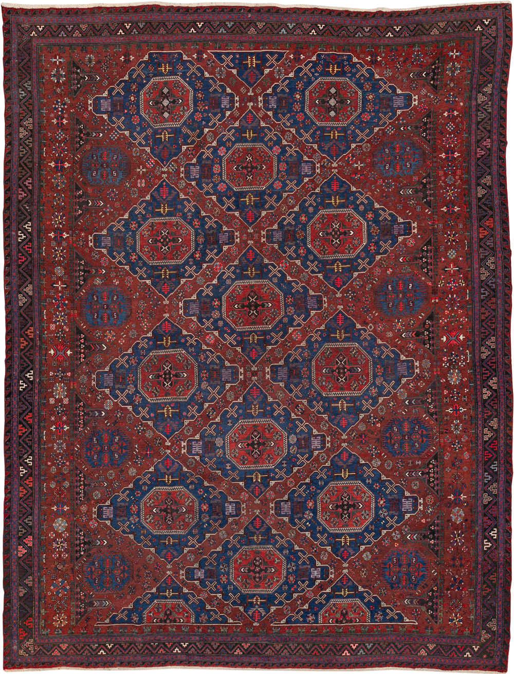 Antique Central Asian Soumak Large Carpet, No.30298 - Staging