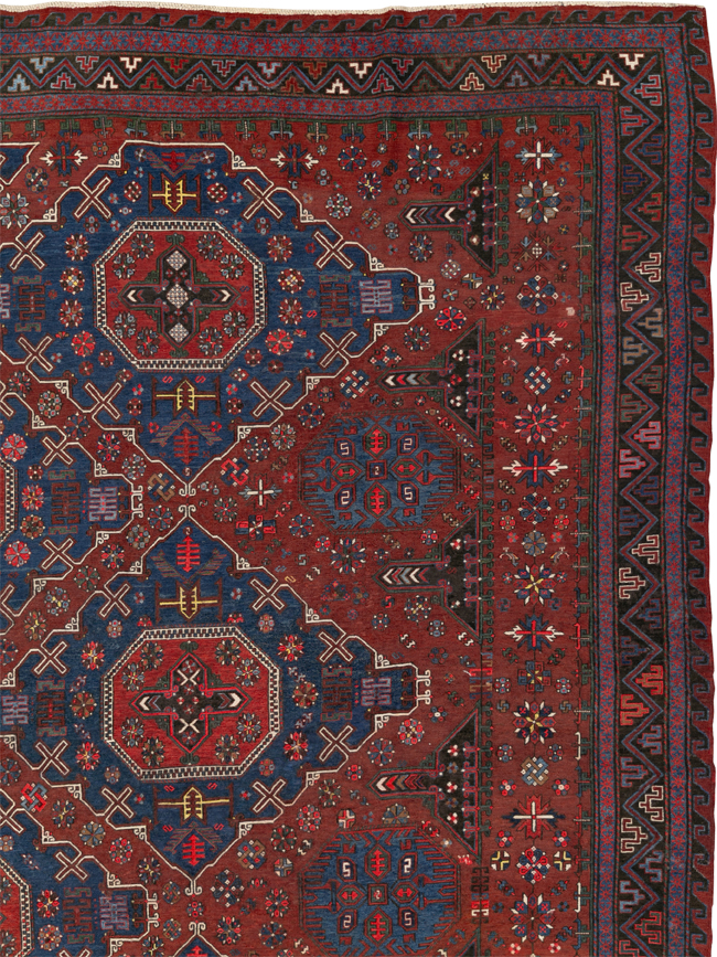 Antique Central Asian Soumak Large Carpet, No.30298 - Staging
