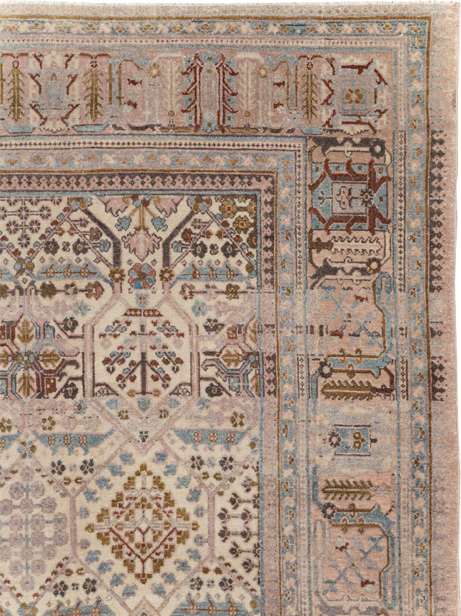 Antique Persian Joshegan Small Room Size Carpet, No.30299 - Staging
