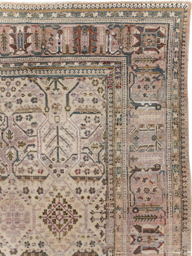 Antique Persian Joshegan Small Room Size Carpet, No.30299 - Staging