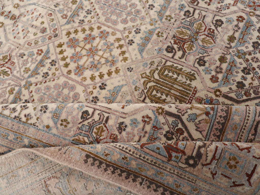 Antique Persian Joshegan Small Room Size Carpet, No.30299 - Staging