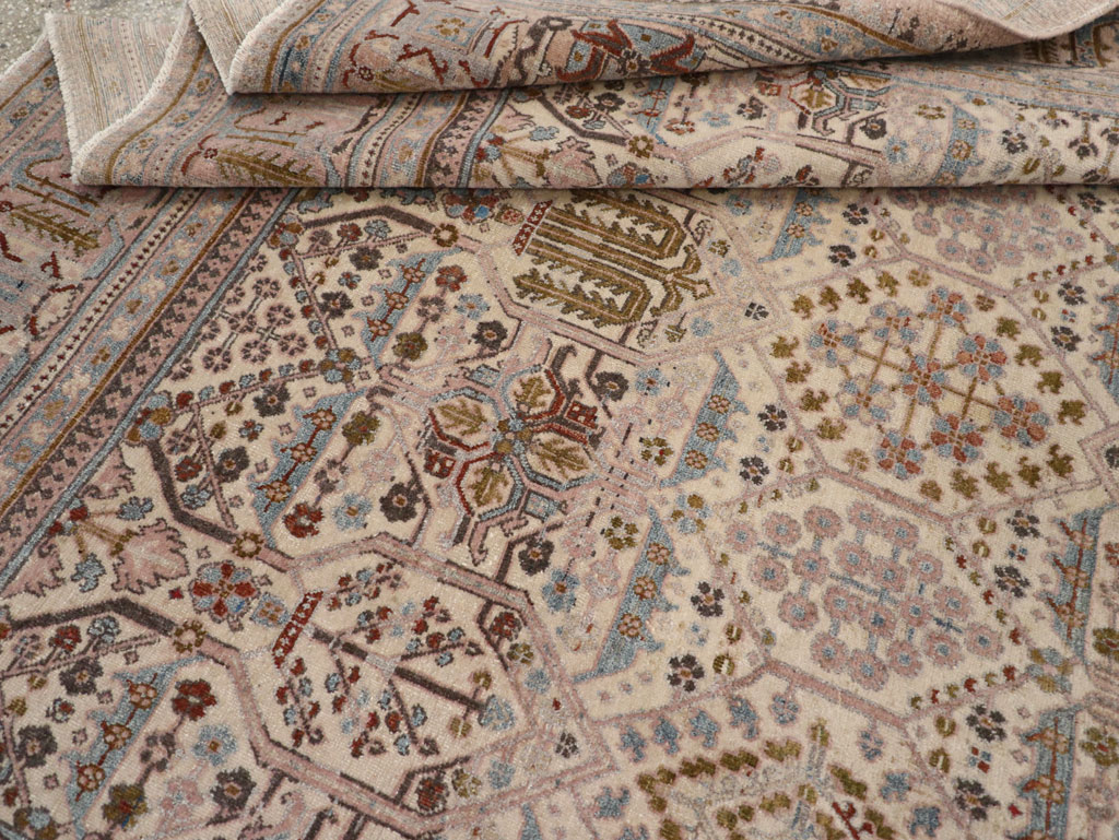 Antique Persian Joshegan Small Room Size Carpet, No.30299 - Staging