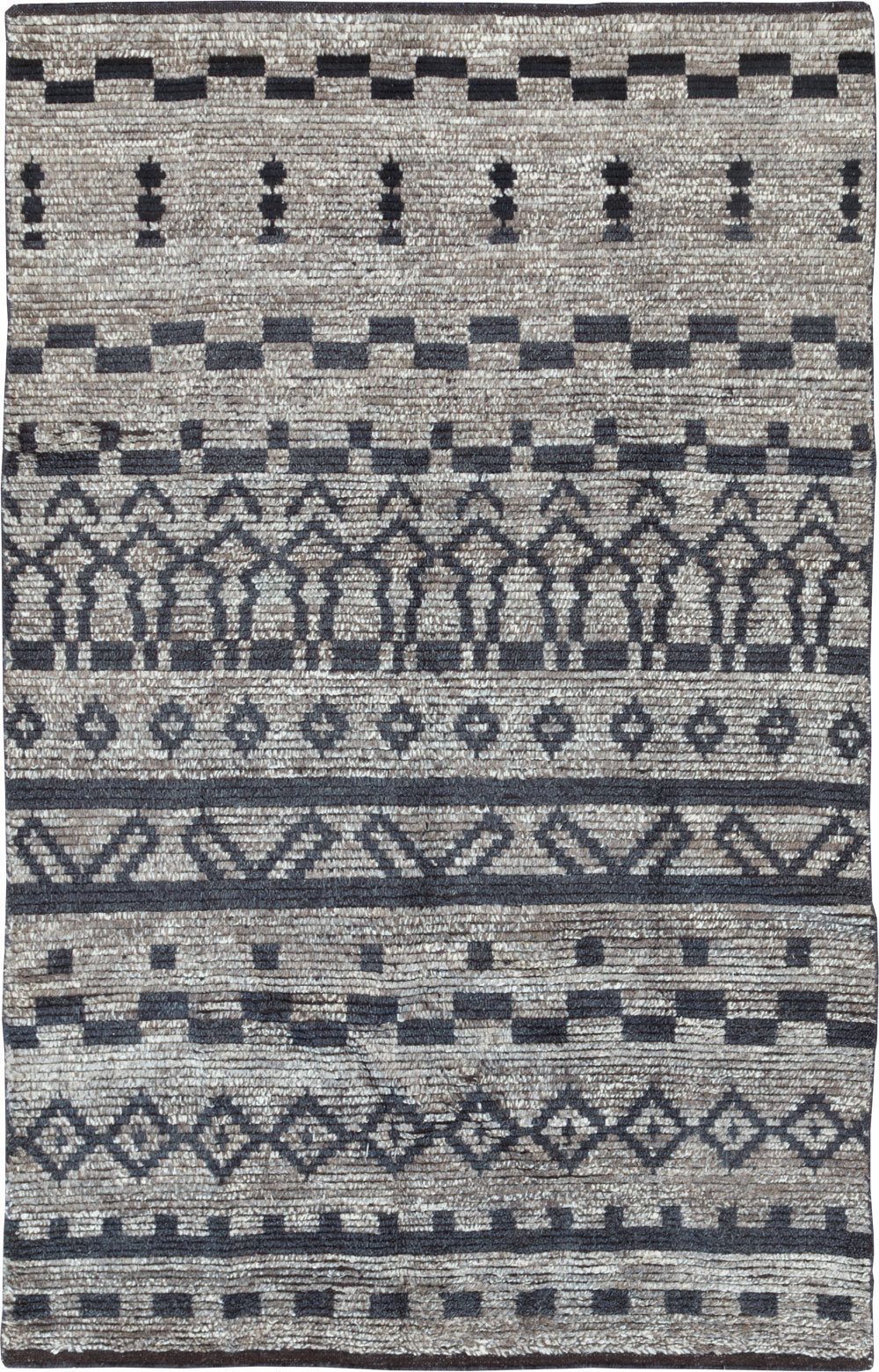 Contemporary Moroccan Inspired Accent Rug, No.30305 - Staging