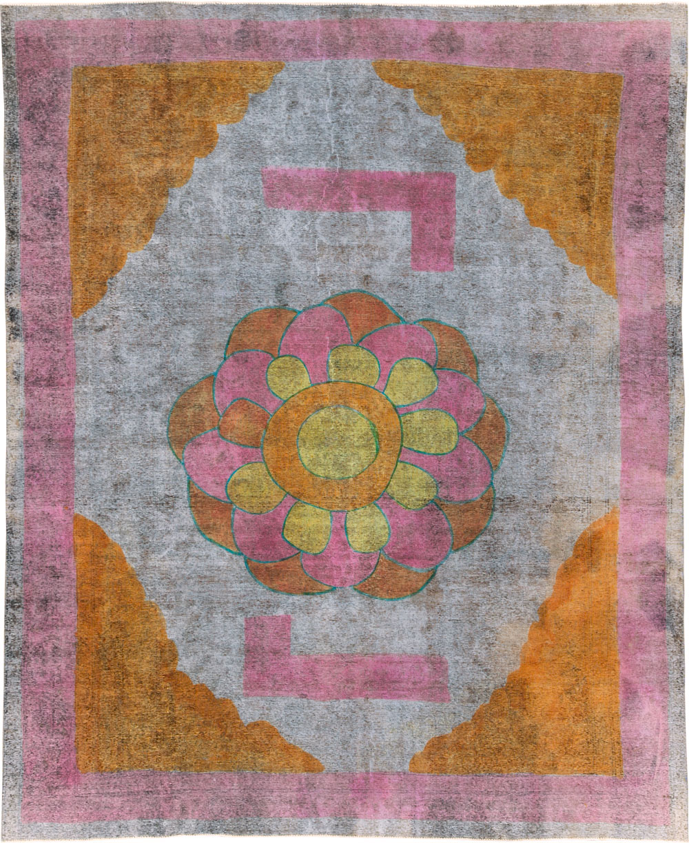 Vintage Persian Tabriz Carpet, No.30306 - Staging