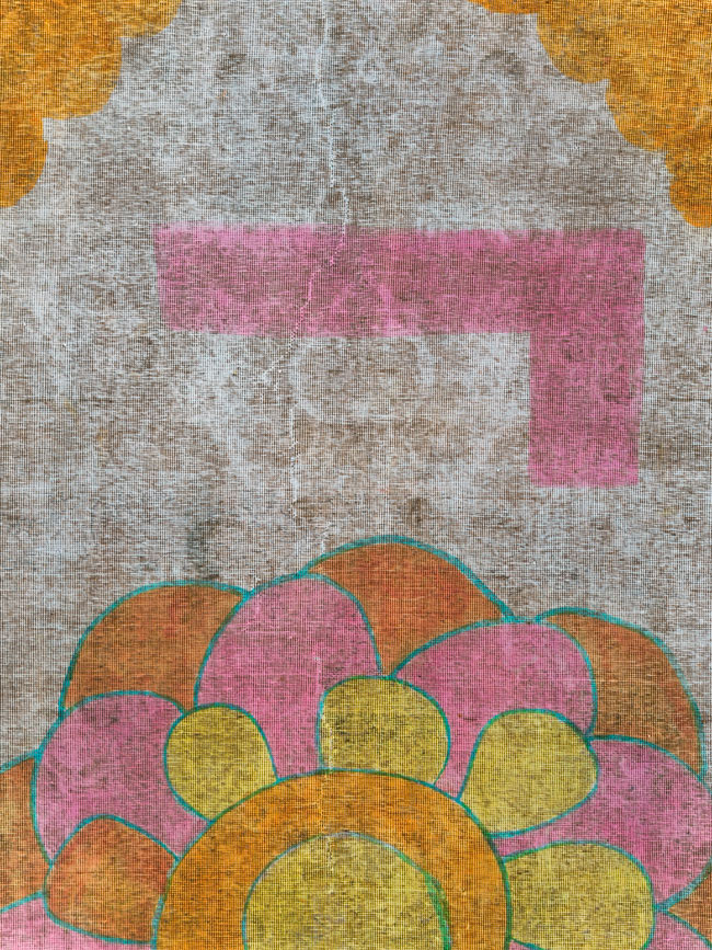 Vintage Persian Tabriz Carpet, No.30306 - Staging