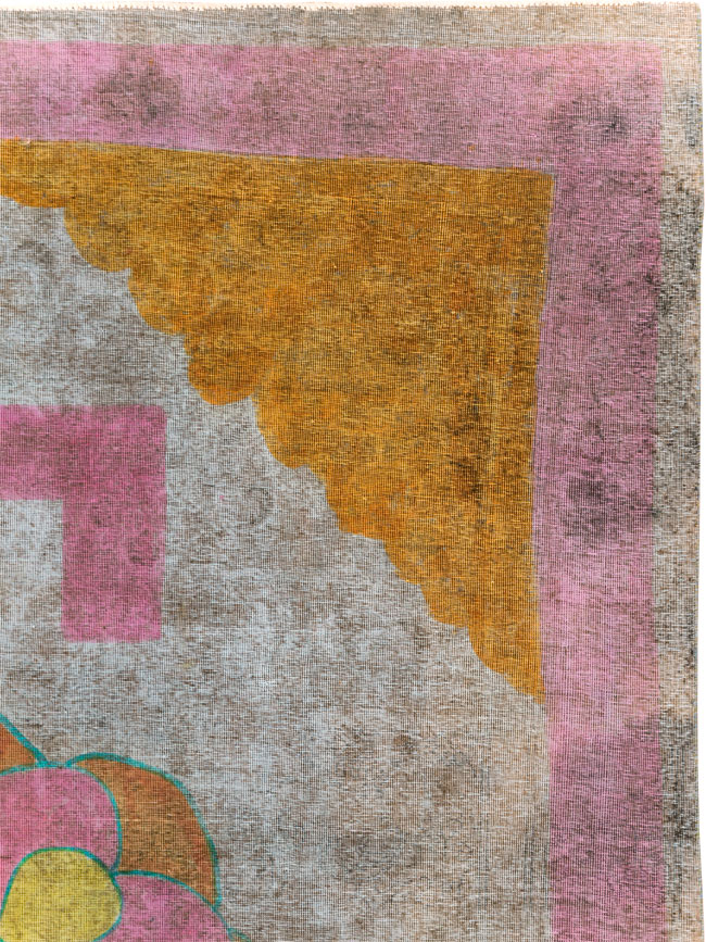 Vintage Persian Tabriz Carpet, No.30306 - Staging