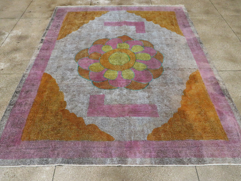 Vintage Persian Tabriz Carpet, No.30306 - Staging