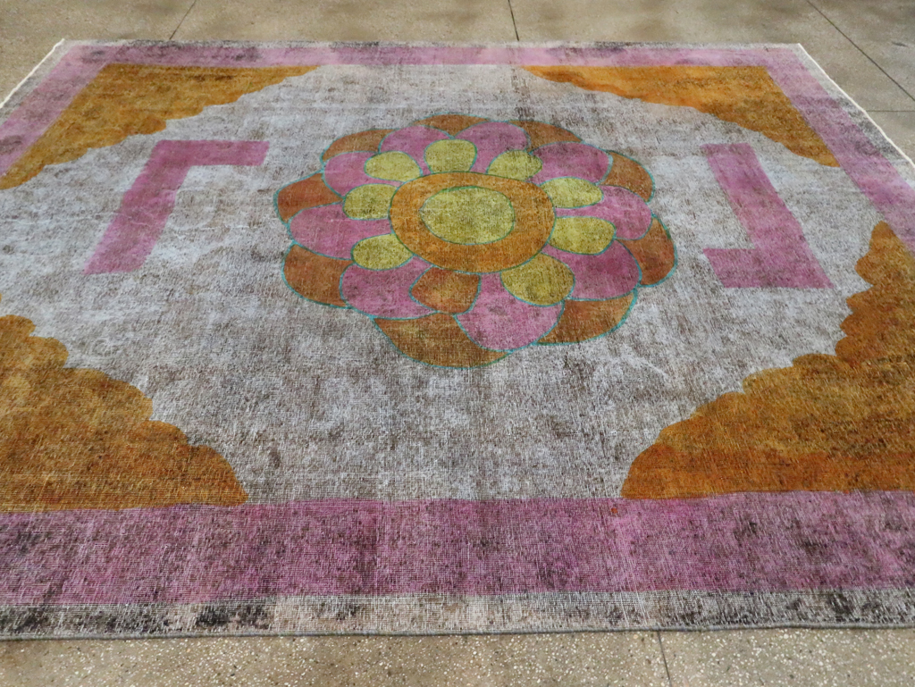 Vintage Persian Tabriz Carpet, No.30306 - Staging